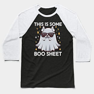 This Is Some Boo Sheet Angry Ghost-Dog Halloween Baseball T-Shirt